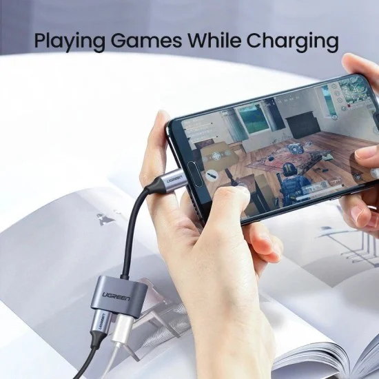 UGREEN USB-C One-Two Converter CM232 gray